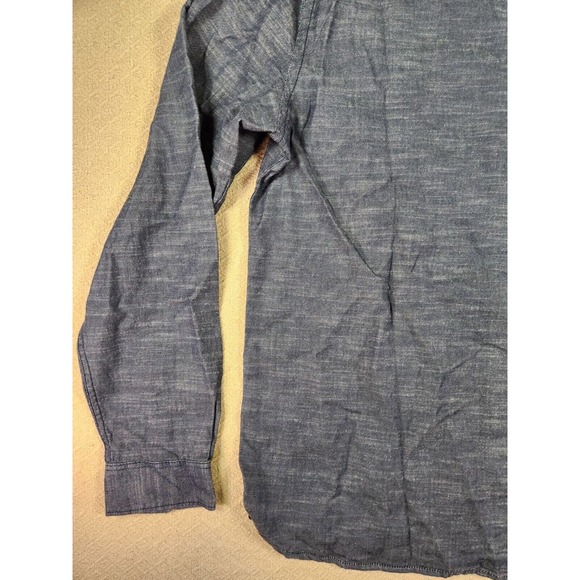 Buffalo by David Bitton Shirt Mens Large L Metal Button Up Collar Blue NWOT - Picture 12 of 12